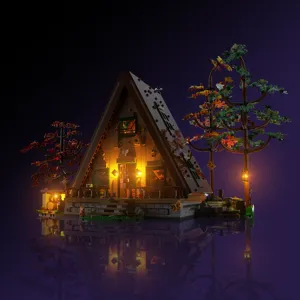 Light My Bricks Lmb 2.0 Light Kit For A-Frame Cabin #21338