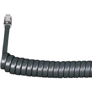 Onedirect Cordon téléphonique gris graphite   Accessoires Cordon téléphonique à spirales