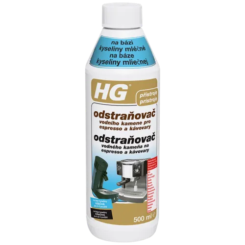 HG odstraňovač vodního kamene pro espresso a kávovary na bázi kyseliny mléčné 500 ml