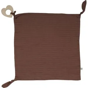 Müsli Sutteklud med hjerteformet bidering - GOTS certificeret økologisk bomuld - 35x35 cm - Brown Suger -  By Green Cotton