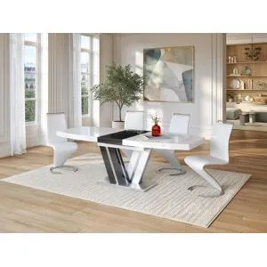 Vente-unique Lot de 6 chaises TWIZY - Simili Blanc