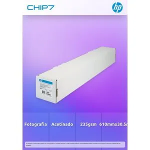 HP Everyday Pigment Ink Satin Photo Paper 235 g/m²-24"/610 mm x 30.5 m