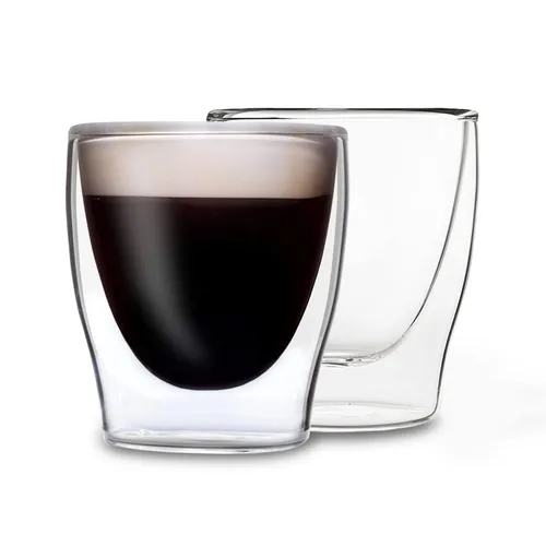 Feelino DUOS doppelwandiges Thermoglas 200 ml Borosilikatglas handgemacht