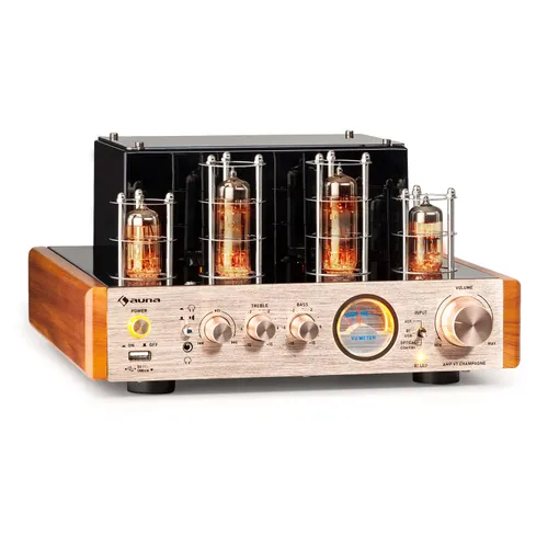 Auna Amp VT Röhrenverstärker HiFi-Verstärker 2x35W RMS BT Opt./Koax./AUX-In