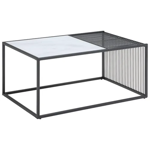 Livetastic KONFERENČNÍ STOLEK, černá, bílá, kov, sklo, 90/60/40 cm