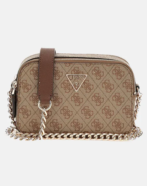 Guess Noelle Crossbody Camera Τσαντα Γυναικειο Hwbg7879140-Lgw Brown