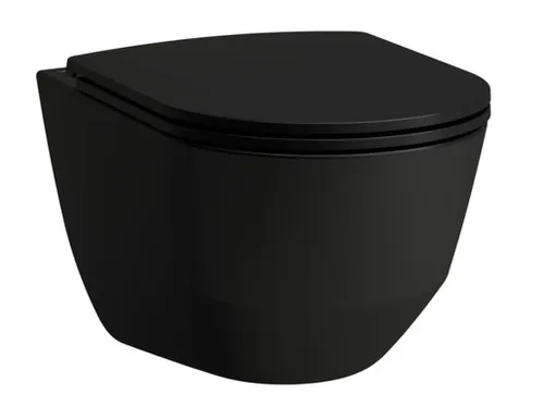 Závesné WC Laufen Pro horizontálny odtok 53x36x34,5 cm čierna matná H8209640000001