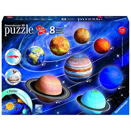 Ravensburger Planetárna sústava, 3D Puzzle 522 dielikov