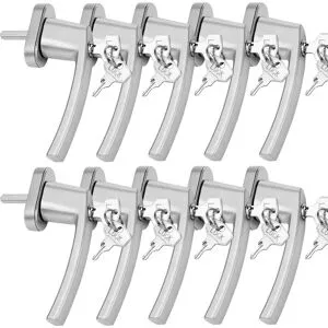 monzana® Fenstergriff 10er-Set Silber abschließbar
