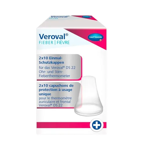 Veroval Beschermkapjes Koortsthermometer Oor &amp; Voorhoofd 20 Stuks