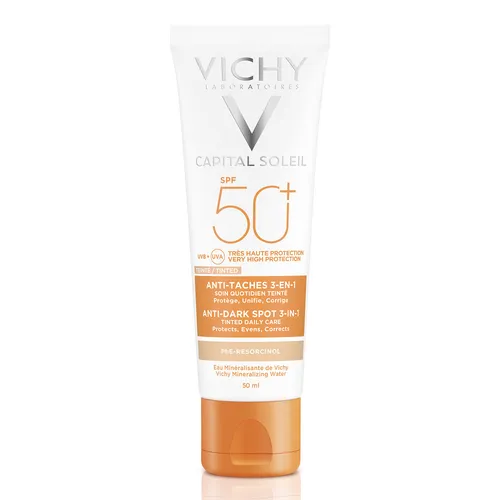 Crema colorata anti-pete SPF 50+ Capital Soleil, 50 ml, Vichy