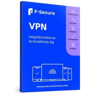 F-Secure VPN som skyddar din integritet online - 5-licens för 1 år