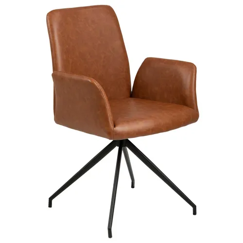 Carryhome ŽIDLE S PODRUČKAMI, vzhled kůže, koňaková