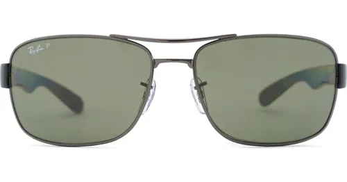 Ray-Ban RB3522 004/9A 64 - rechteckig sonnenbrillen, herren, grau, polarisiert