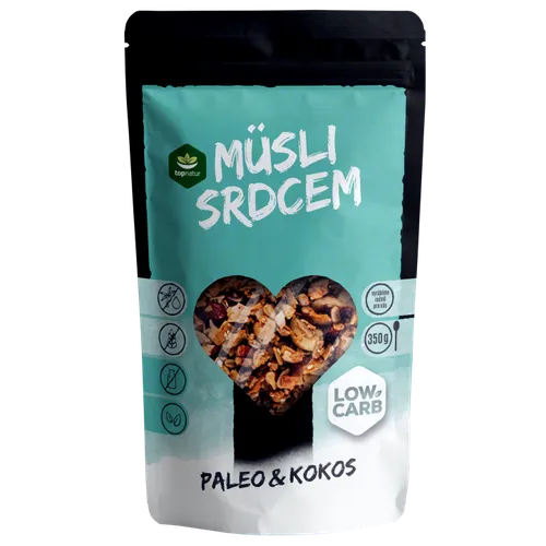 Topnatur Low Carm Müsli srdcem 350g.