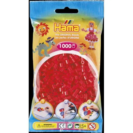 Hama Zažehľovacie korálky MIDI - červené 1000ks
