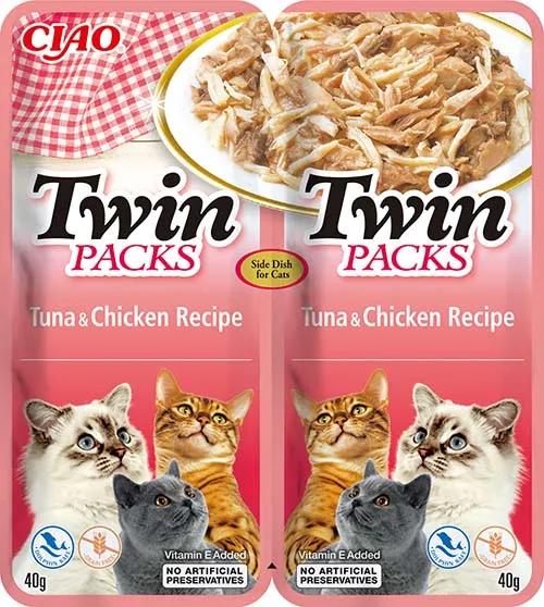 Inaba Cat Ciao Twin Packs želé krmivo pro kočky - kuře, tuňák 2 x 40 g