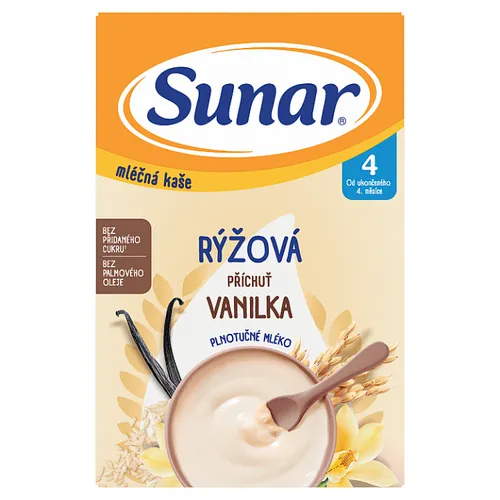 Sunar Mléčná kaše rýžová příchuť vanilka 210g