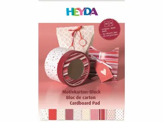 HEYDA Blok barevných papírů A4 - červený mix 20 listů
