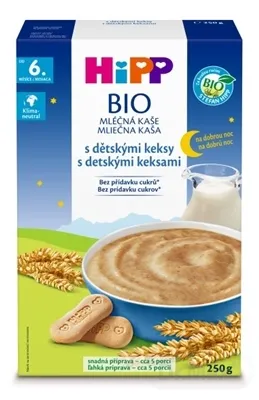 HIPP BIO MLIEČNA KAŠA Dobrú noc S detskými keksami