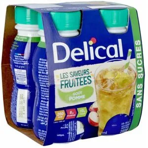 Delical Saveurs Fruitees Pomme S/sucre 4x200ml