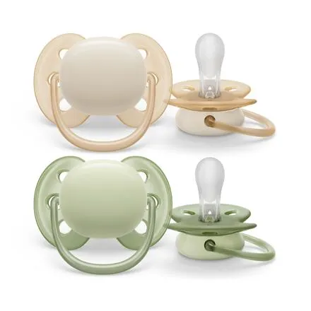 Philips AVENT Cumlík Ultrasoft Premium neutral 0-6m chlapec, 2 ks