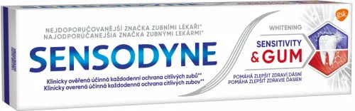 Sensodyne Sensitivity & Gum Whitening bělicí zubní pasta pro ochranu zubů a dásní 75 ml