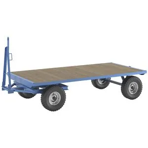 eurokraft pro Reboque, direção por travessa giratória, capacidade de carga 5 t, superfície de carga 3 x 1,5 m, azul claro