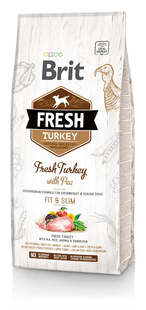 Brit Fresh Turkey with Pea Adult Fit & Slim 12 kg