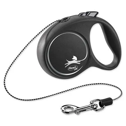 Vodítko FLEXI Black Design lanko čierne XS - 3 m 1 ks