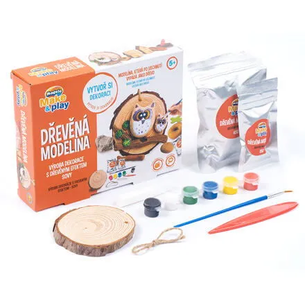 MODELO Drevená modelovacia hmota - sovy