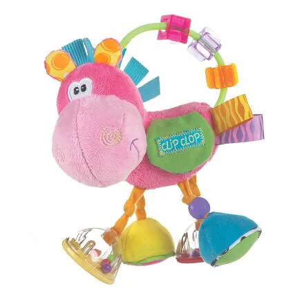 Playgro - Hrkálka oslík ružový