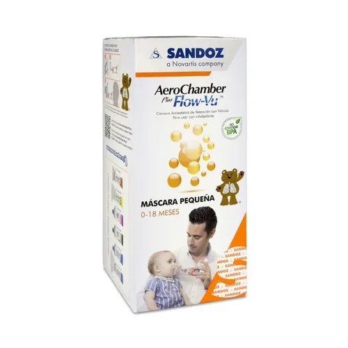 aerochamber plus flow-vu máscara pequeña (0-18 meses) 1 unidad
