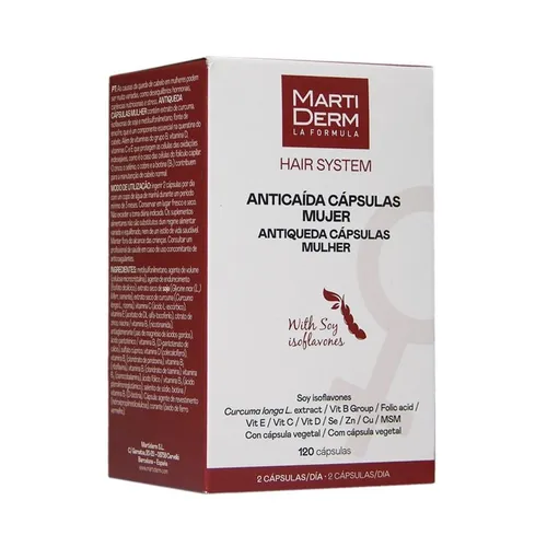 martiderm hair system anticaída mujer 120 cápsulas