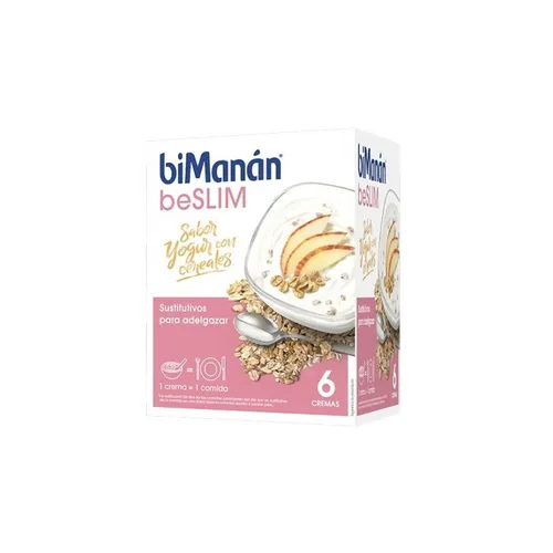bimanán crema beslim sabor yogur con cereales 6 unidades