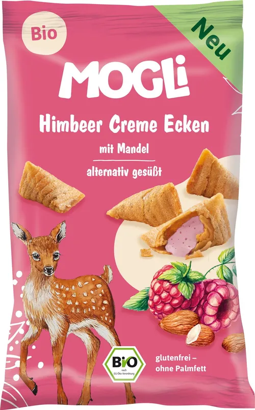 MOGLI bio plnené malinové taštičky