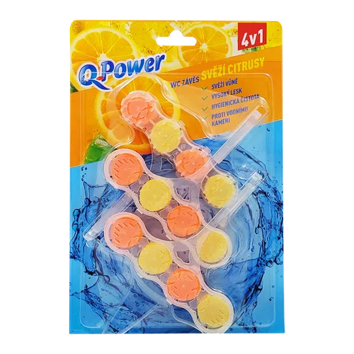 Q-Power Tuhý WC závěs Svěží citrusy 3ks