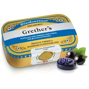 Grether’s Pastilles Grethers Blackcurrant Silber zuckerfreie Pastillen 110 g 110 g Pastillen