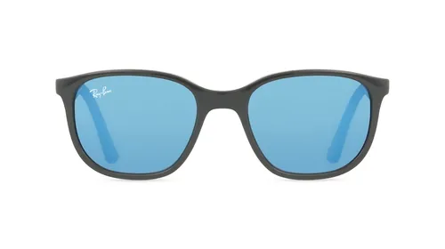 RAY-BAN JUNIOR RJ9078S Unisex-Sluneční brýle Celoobrubové Hranatý Plast-rámy, šedá modrá
