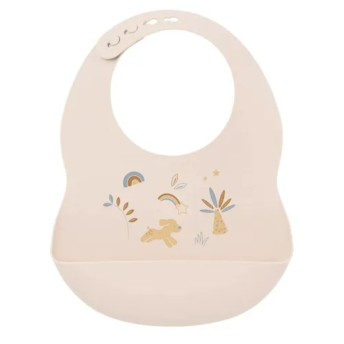 NATTOU Bryndák silikonový se zapínáním béžový bez BPA