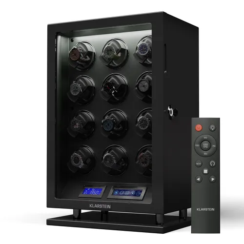 Klarstein Verdon 12 Uhrenbeweger 12 Uhren 3 Modi 5 Geschwindigkeiten LED Fernbedienung