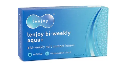 Tvåveckorslinser Lenjoy Bi-weekly Aqua+ (6 lenti)