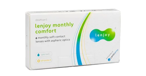 Lenjoy Monthly Comfort (6 linser) - månadslinser, sfäriska och asfäriska, Omafilcon C