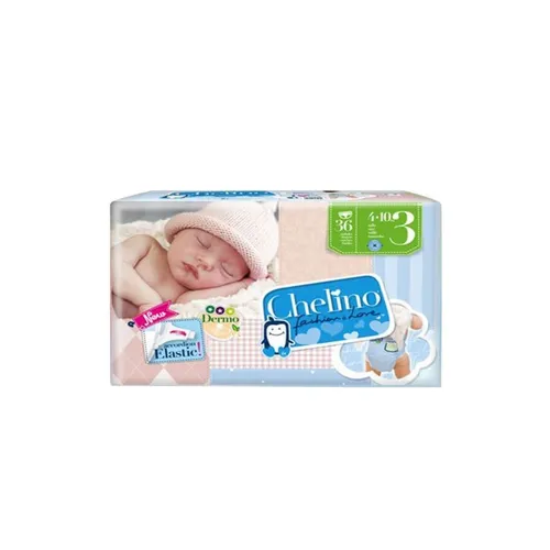 pañal infantil chelino t - 3 (4 - 10 kg) 36 uds