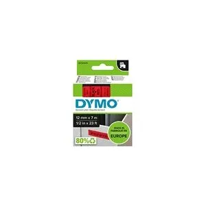 Dymo 45017 12mm x 7m D1 fita preto-vermelho