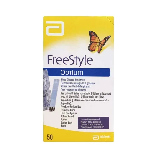freestyle optium tiras reactivas glucemia 50 unidades