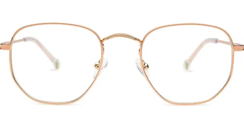 Lentiamo Eric Rose Gold - blaufilter Brillen [Computerbrillen], quadratisch, unisex, rosa