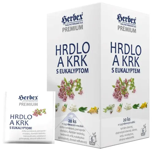 Herbex Hrdlo a krk s eukalyptem 20 x 1,5 g