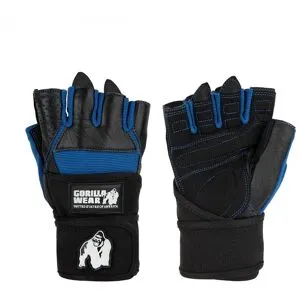 Gorilla Wear Dallas Wrist Wraps Gloves Black/blue Xxxl