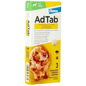 Elanco Adtab 450mg Chien >11kg-22kg Comp A Croquer 3